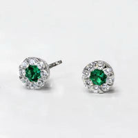 Crystal Stud Exquisite Earrings available in Clear, Green, Pink & Blue
