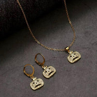 Crystal Pumpkin Earring & Pendant Set