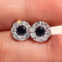 Crystal Stud Exquisite Earrings available in Clear, Green, Pink & Blue