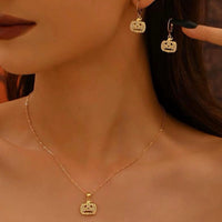 Crystal Pumpkin Earring & Pendant Set