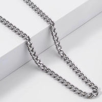 Stainless Steel Curb Chain Necklace 7mm
