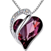 Mystic Infinity Crystal Heart Pendant Available in Mystic Clear, Blue, Red, Purple, Pink & Green!