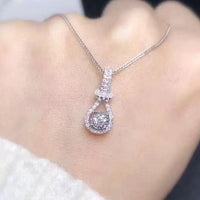 Crystal Teardrop Knot Pendant