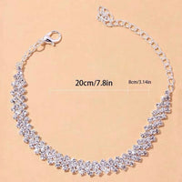 Luxury Crystal Adjustable Anklet - Gold Or Silver Option