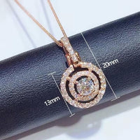 Crystal Annular Solitaire Pendant available in Silver or Gold