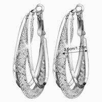 Mesh Drop Hoop Earrings