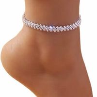 Luxury Crystal Adjustable Anklet - Gold Or Silver Option