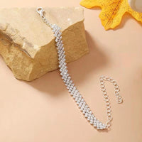 Luxury Crystal Adjustable Anklet - Gold Or Silver Option