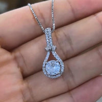 Crystal Teardrop Knot Pendant