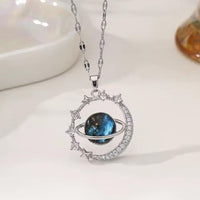 Stars in the Sky Crystal Celestial Pendant available in Silver or Gold