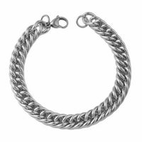 Stainless Steel Plated Curb Chain Bracelet 7mm