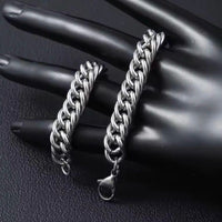 Stainless Steel Plated Curb Chain Bracelet 7mm