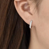 Elegant Crystal Hoop Earrings