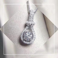 Crystal Teardrop Knot Pendant