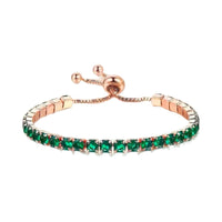 Adjustable Friendship Crystal Bracelet 4 colours and Rose Gold Tone