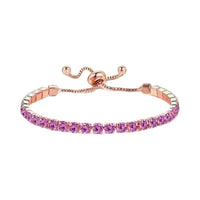Adjustable Friendship Crystal Bracelet 4 colours and Rose Gold Tone