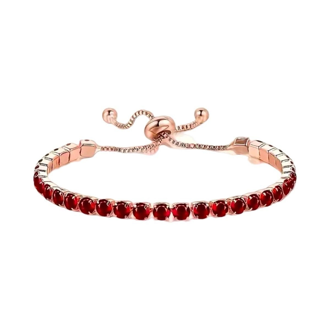Adjustable Friendship Crystal Bracelet 4 colours and Rose Gold Tone