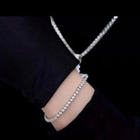 Adjustable Silver Plated Crystal Bracelet with Rhodium Protection for Anti-Tarnish Hypoallergenic, 16-25CM