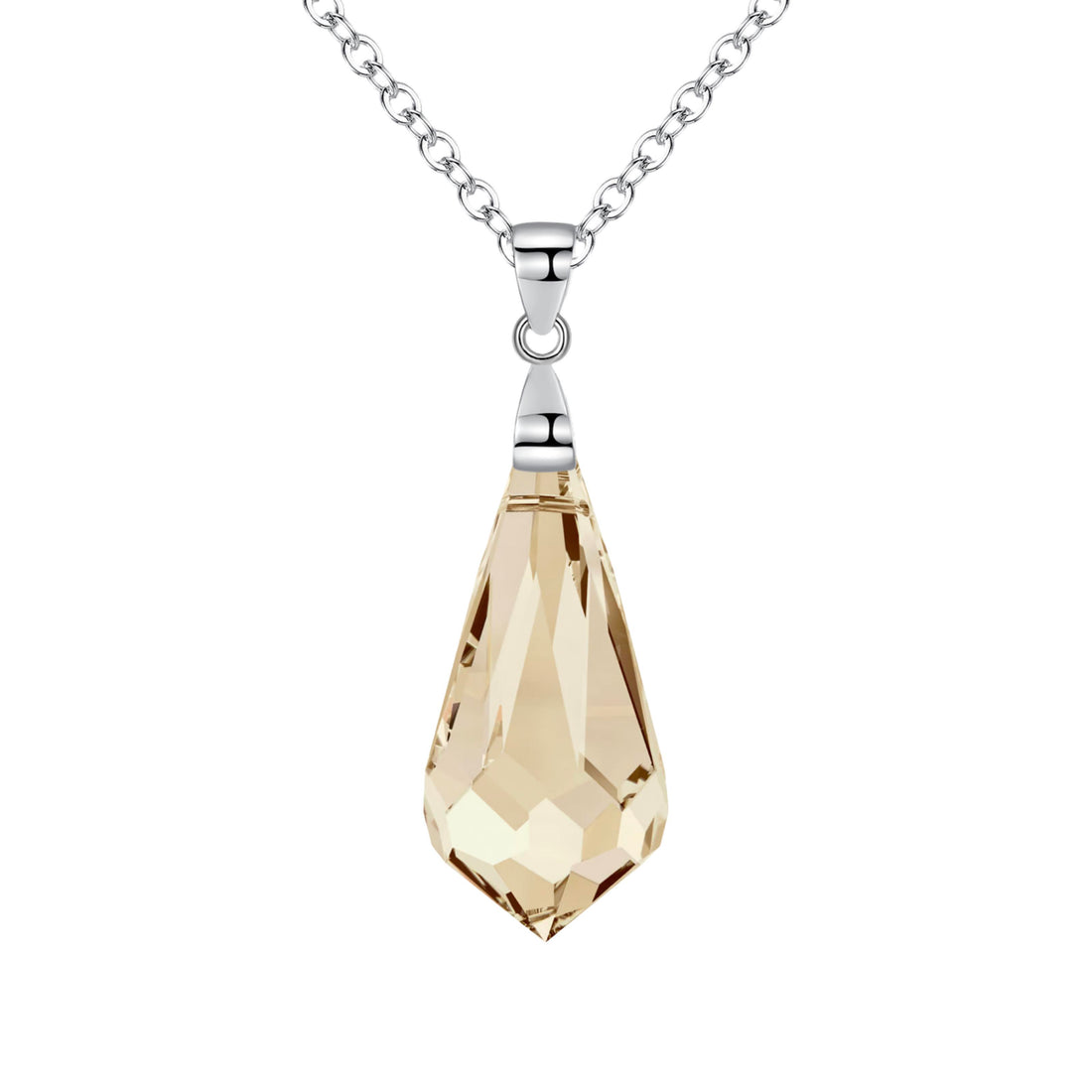 Fine Austrian Crystal Necklace with S925 Silver Chain