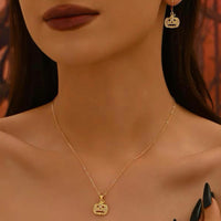 Crystal Pumpkin Earring & Pendant Set