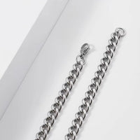 Stainless Steel Curb Chain Necklace 7mm