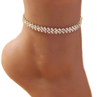Luxury Crystal Adjustable Anklet - Gold Or Silver Option