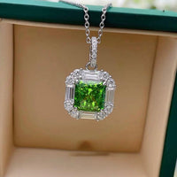 Green Square Crystal Pendant