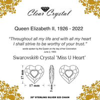 2 x Queen Elizabeth ll Memorial Necklaces with premium Crystal