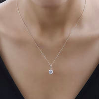 GRA Certified Moissanite Solitaire Set 925 Solid Silver KRKC Moissanite Necklace for Women, Gifts for Her, 2-3CT Lab-Grown Diamond Solitaire Pendant Necklace, White Gold S925 Sterling Silver Necklace for Christmas
