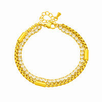 Gold Filled 18K Double CZ Bracelet