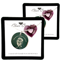 2 x Queen Elizabeth ll Memorial Necklaces with premium Crystal