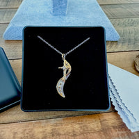 Footsteps to Heaven Crystal Necklace 925 Sterling Silver