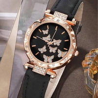 Butterfly Watch and Jewellery Set with Optional Luxury Box in Black or White - Women's Fashion Accessories