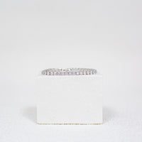7CT Emerald Cut Lab-Created Sapphire Rhodium Plated Tennis Bracelet