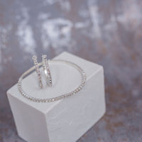 Crystal Hoop Earrings With Cubic Zircona