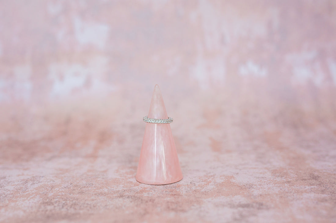 3.00CT Simulated Sapphire Rhodium Plated Eternity Band