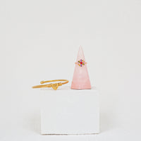 2.0 Carat Marquise & Brilliant Cut Simulated Sapphire Rhodium Plated Ring