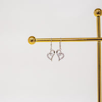 Heart Shaped Crystal Earrings