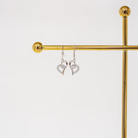 Heart Shaped Crystal Earrings