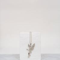 Crystal Crystal Encrusted Fairy Pendant