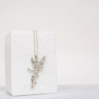 Crystal Crystal Encrusted Fairy Pendant