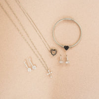 Double Heart Pendant Necklace made with Premium Crystals