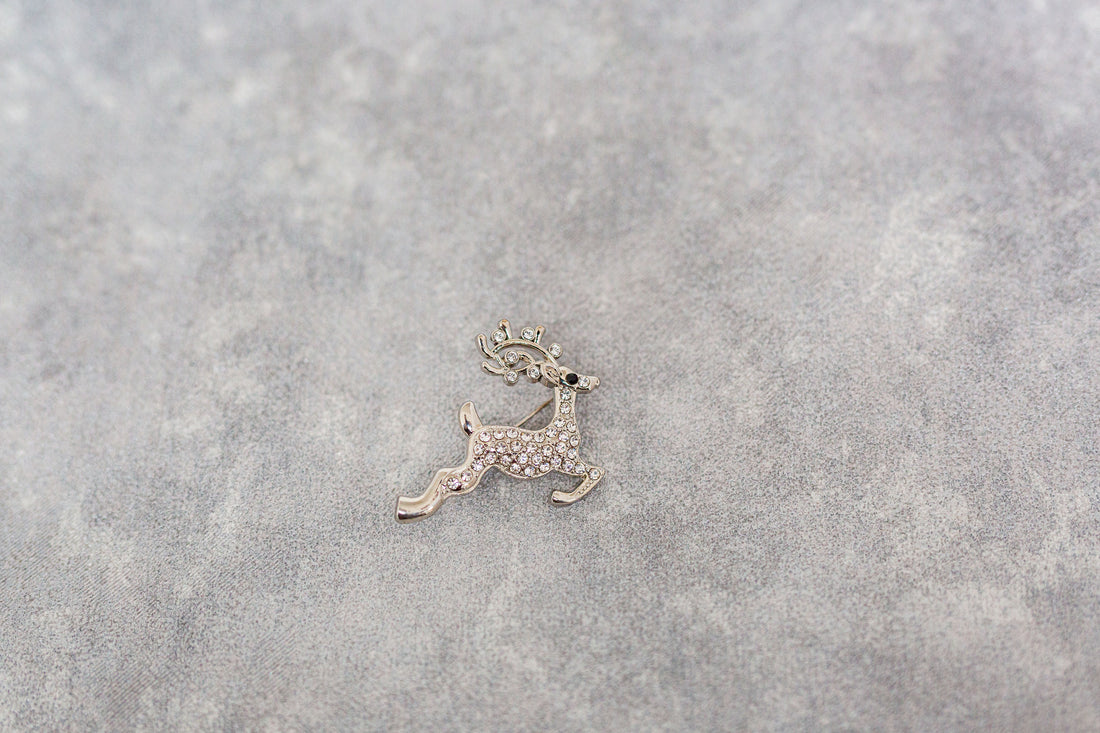 Reindeer Brooch Made With The Worlds Finest Crystals