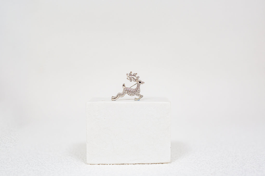Reindeer Brooch Made With The Worlds Finest Crystals
