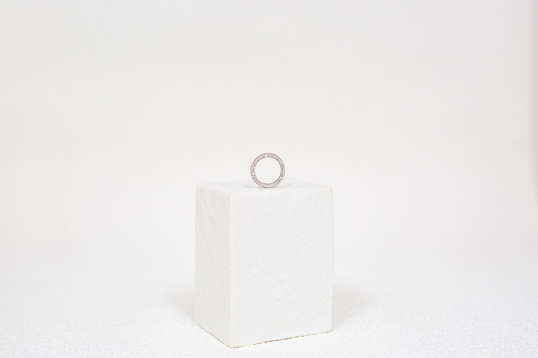 3.00CT Simulated Sapphire Rhodium Plated Eternity Band