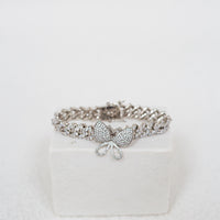 Spinning Butterfly on Cuban Link Plated Chain