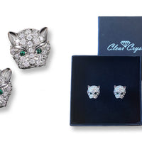 Diamanté Cat Studs