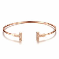 2 x Moissanite diamond bangle cttw 0.03 rose gold