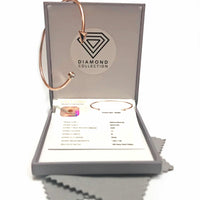 Genuine diamond arrow bangle cttw 0.015 rose gold