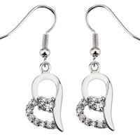 Heart Shaped Crystal & 18K White Gold Plating MADE WITH SWAROVSKI® ELEMENTS.